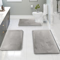 Velona 3-Piece Memory Foam Bath Mat Set